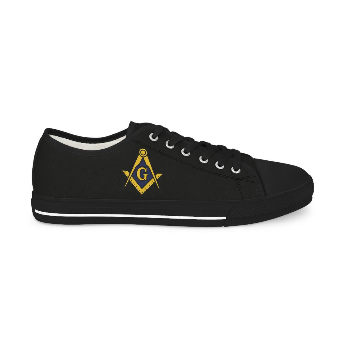 Master Mason Blue Lodge Sneaker - Low Top Sneaker Black & White Sole - Bricks Masons