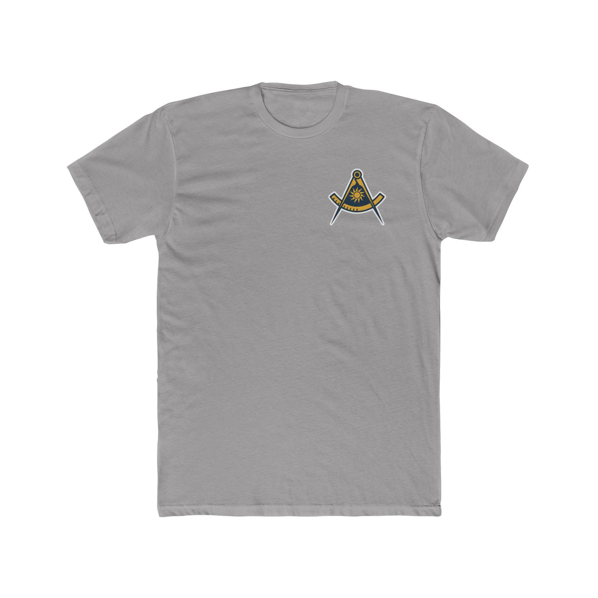 Past Master Blue Lodge T-shirt - Square & Quadrant Cotton Crew Tee - Bricks Masons