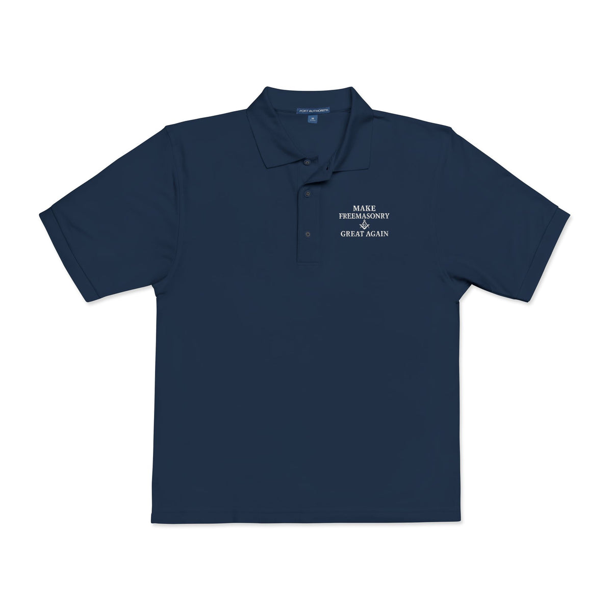 Master Mason Blue Lodge Polo Shirt - Embroidered Make Freemasonry Great Again - Bricks Masons