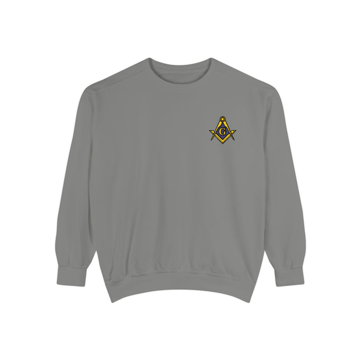 Master Mason Blue Lodge Sweatshirt - Embroidered Emblem Square & Compass G - Bricks Masons