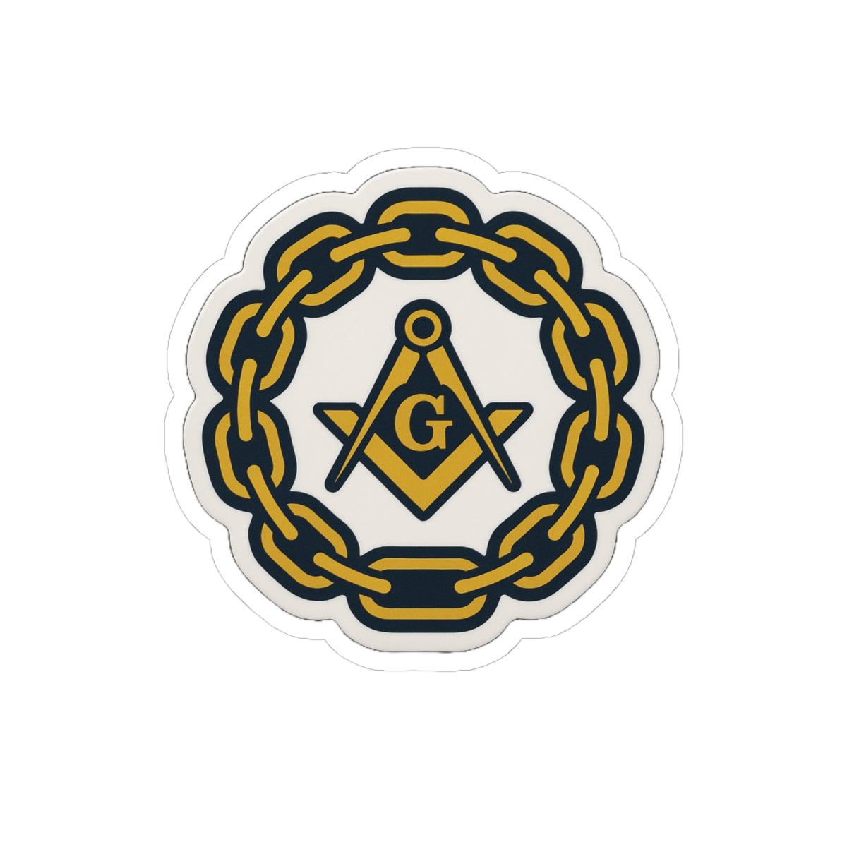 Master Mason Blue Lodge Sticker Decal - Kiss-Cut Colorful - Bricks Masons