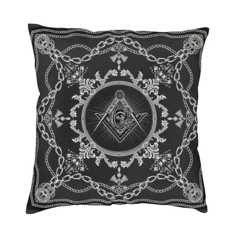 Master Mason Blue Lodge Pillowcase - Square & Compass Eye of Providence - Bricks Masons