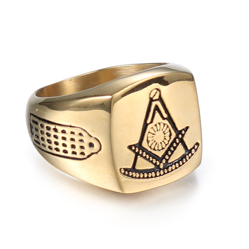 Past Master Blue Lodge Ring - Gold
Titanium Steel - Bricks Masons