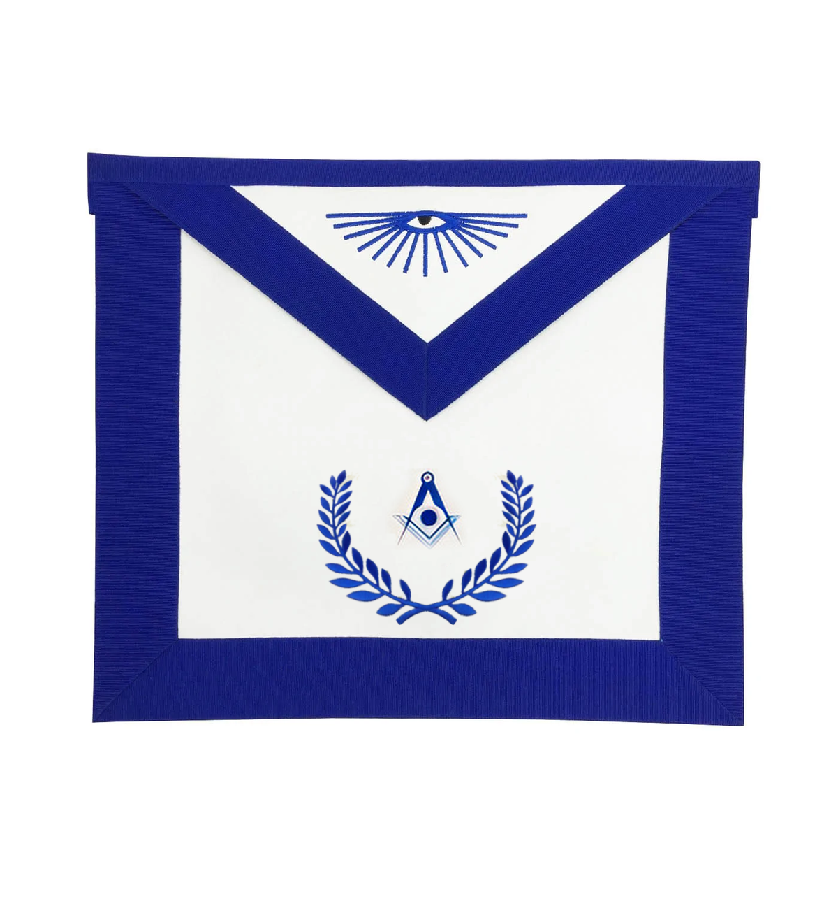 Senior Deacon Blue Lodge Officer Apron - Royal Blue with Wreath - Bricks Masons