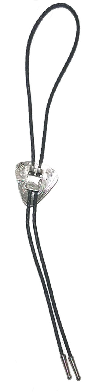 Shriners Bolo Tie - Sterling Silver Plated Crescent & Scimitar
