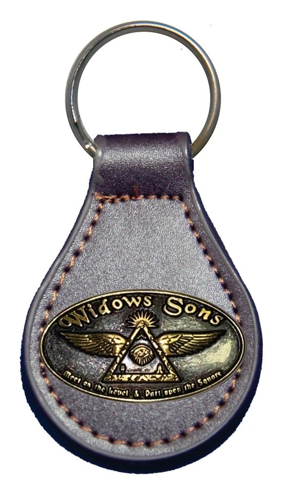 Widows Sons Keychain - Brown Leather - Bricks Masons