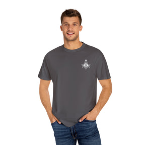 Master Mason Blue Lodge Canada Jurisdiction T-Shirt - Garment-Dyed Tee - Bricks Masons