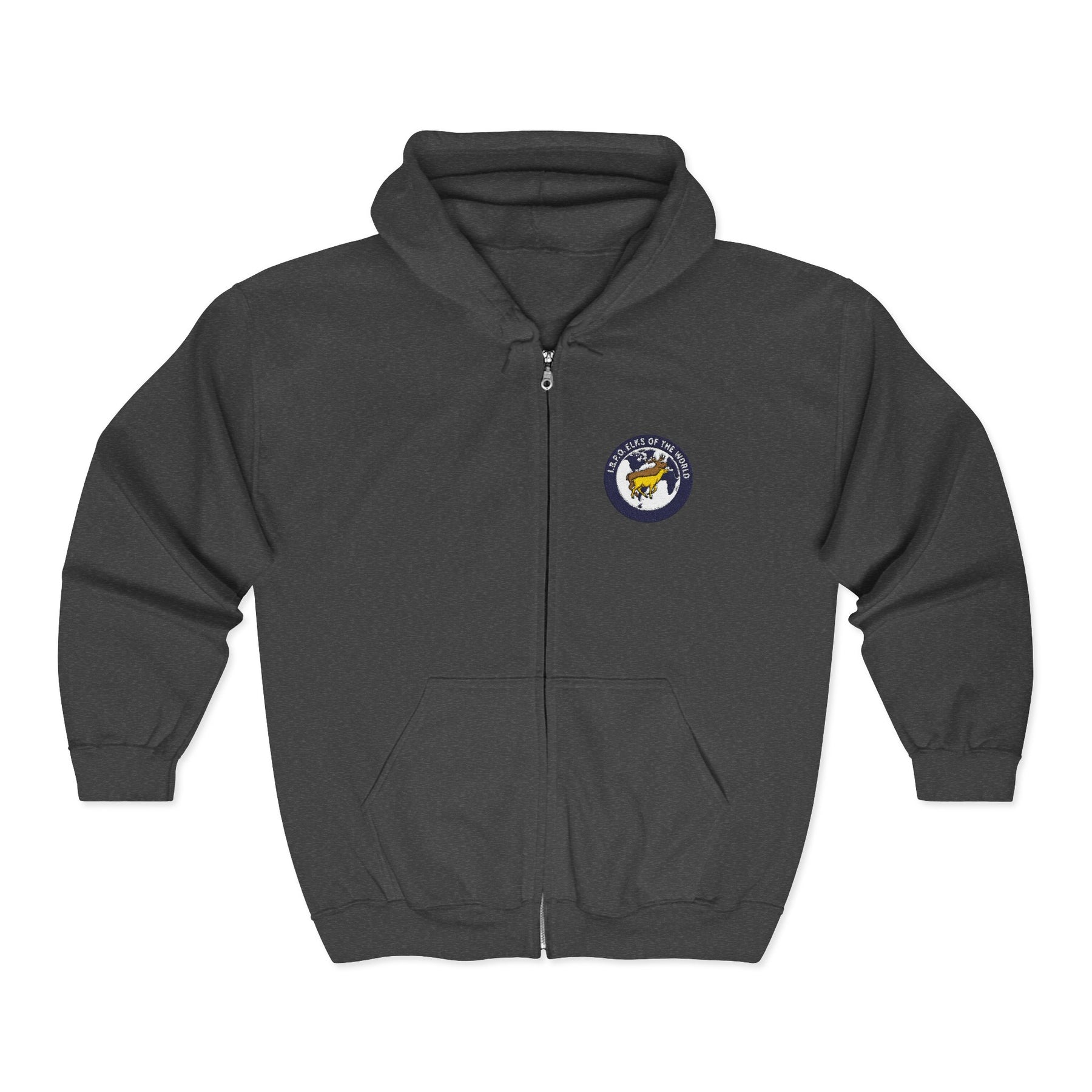 Elks of the World Hoodie - Zip Up Jacket Everyday Style - Bricks Masons