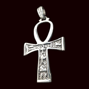Ankh Cross of Life Pendant in Silver 3 x Cm 4.5 Gr Art 1056 - Bricks Masons