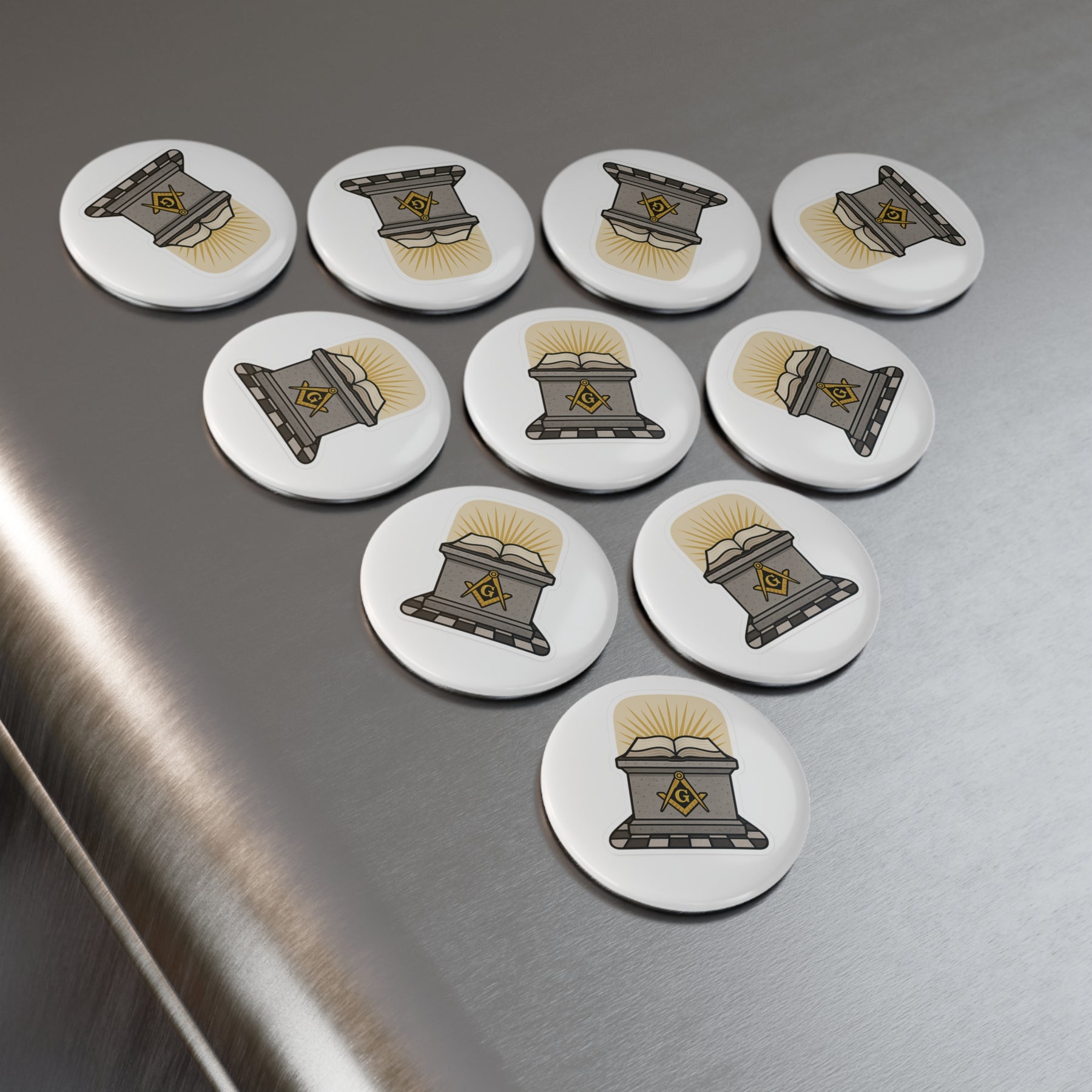 Master Mason Blue Lodge Magnet - Decorative Refrigerator - Bricks Masons