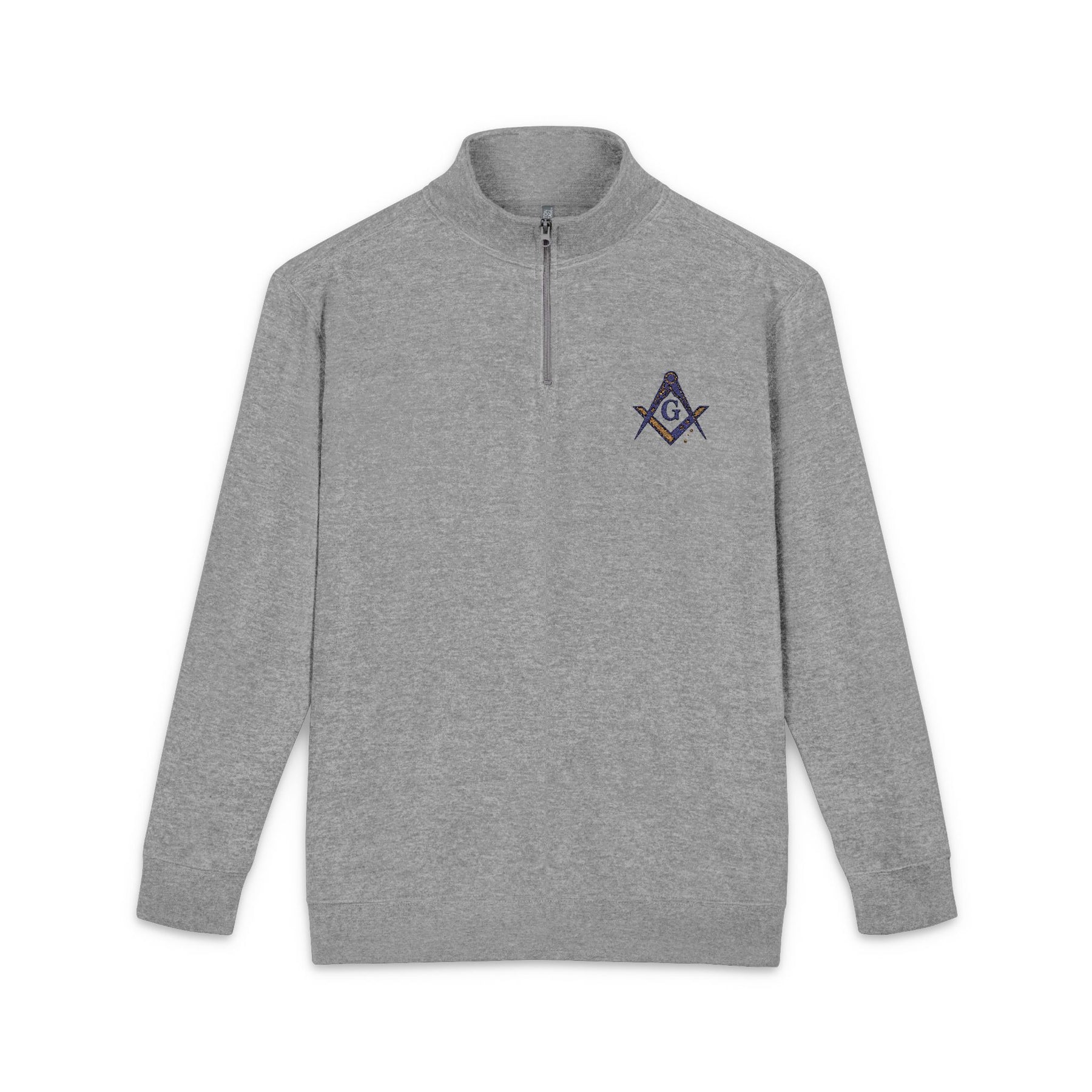 Master Mason Blue Lodge Sweatshirt - Square & Compass G USA Flag Pattern Embroidery - Bricks Masons
