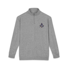 Master Mason Blue Lodge Sweatshirt - Square & Compass G USA Flag Pattern Embroidery - Bricks Masons