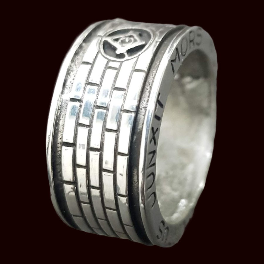Mason Compas Acacia Ring 1.9 Cm Circunf In Silver Art 1112 - Bricks Masons