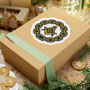 Master Mason Blue Lodge Sticker Decal - Kiss-Cut Colorful - Bricks Masons