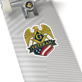 Master Mason Blue Lodge Sticker Decal - Kiss-Cut Veteran Mason - Bricks Masons