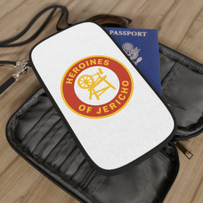 Heroines of Jericho Passport Wallet - Red & White With Shoulder & Wrist Strap - Bricks Masons