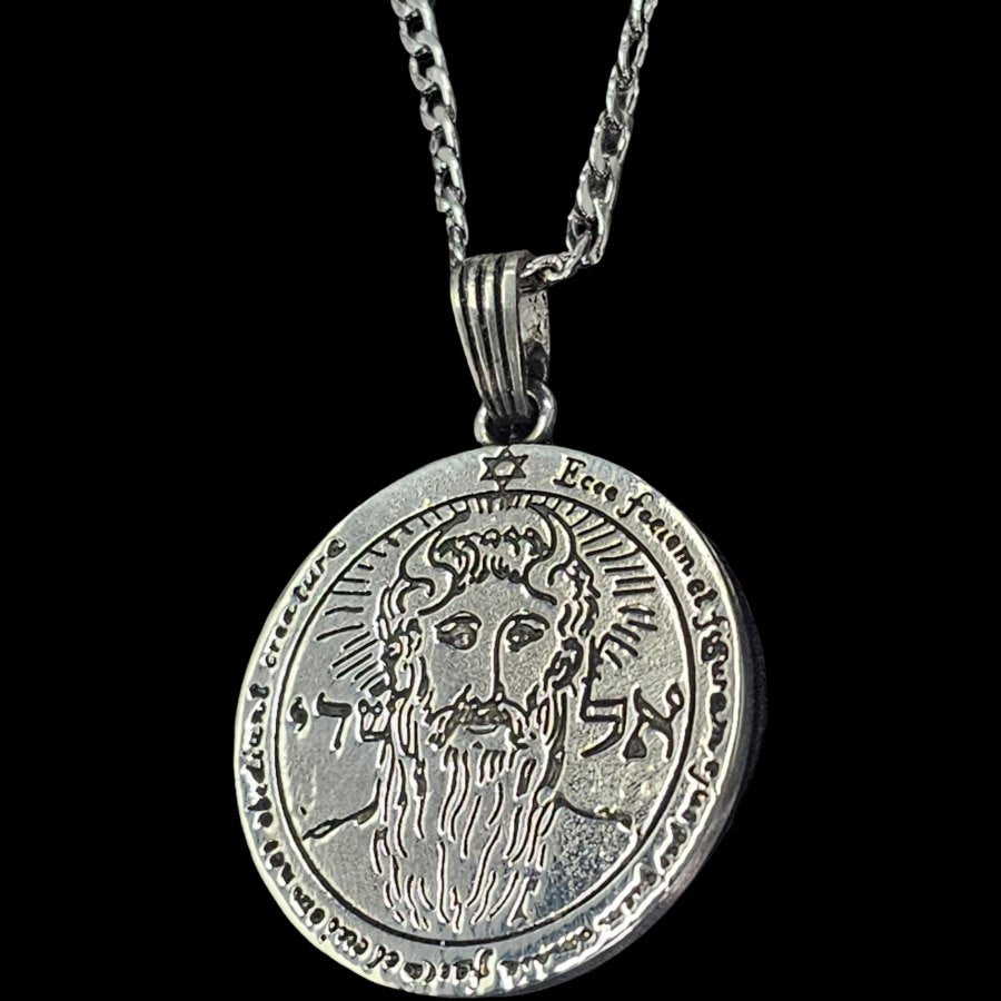 Solomon Pendant, Second and First Pentacle, Consecrated to the Sun, Silver, 3.6 cm, 17 g, Art. 1165 - Bricks Masons