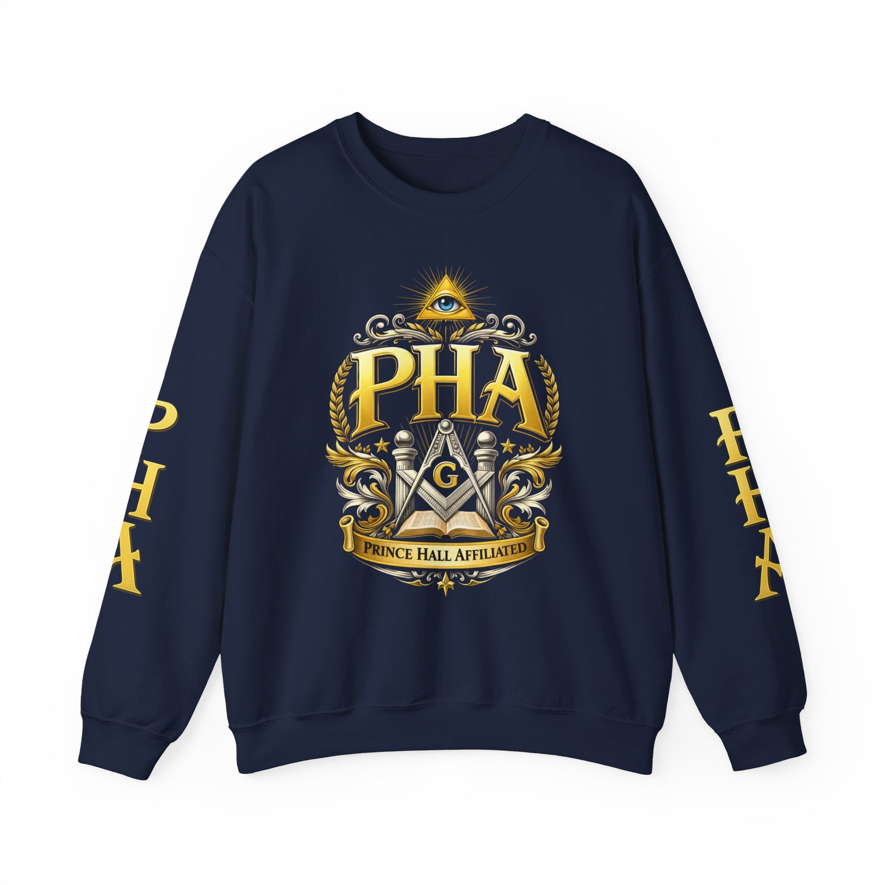 Master Mason Blue Lodge Sweatshirt - Prince Hall Affiliated Square & Compass G & Eye