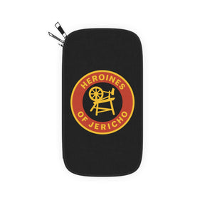 Heroines of Jericho Passport Wallet - Red & Black With Shoulder & Wrist Strap - Bricks Masons