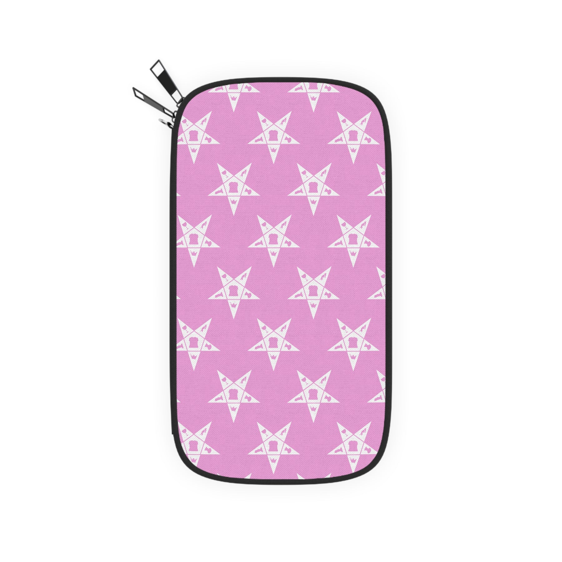 OES Passport Wallet - Pink With White Stars - Bricks Masons