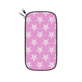 OES Passport Wallet - Pink With White Stars - Bricks Masons