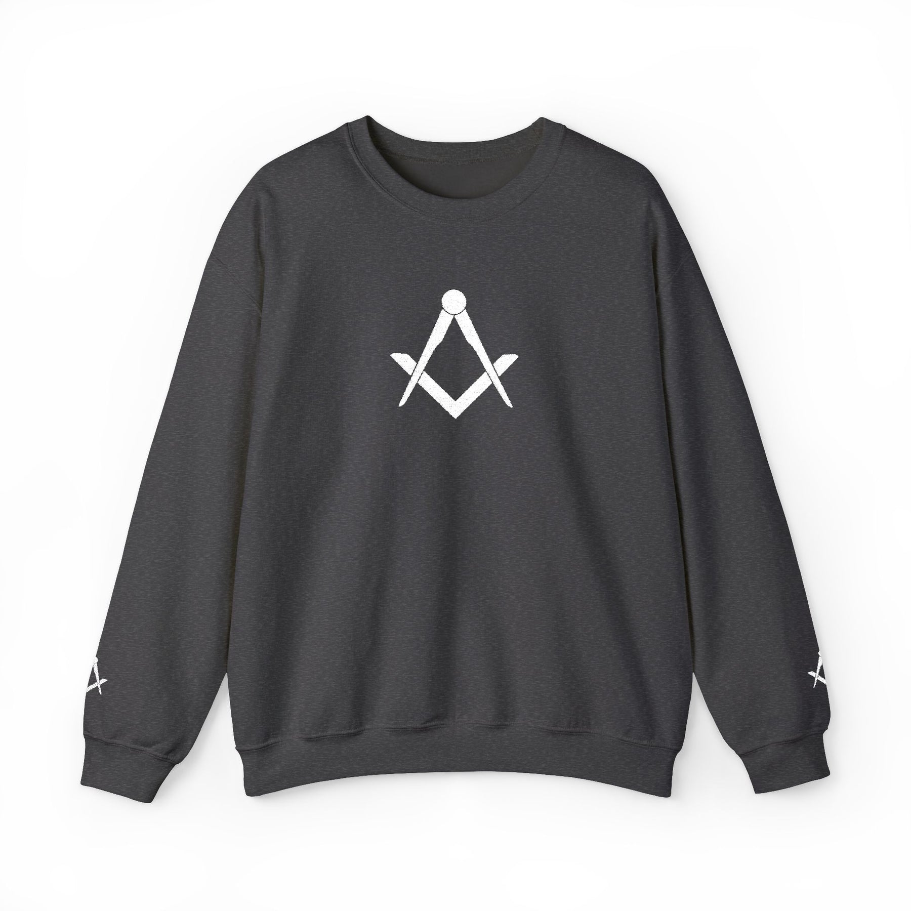 Master Mason Blue Lodge Sweatshirt - Crewneck Square & Compass Embroidery - Bricks Masons