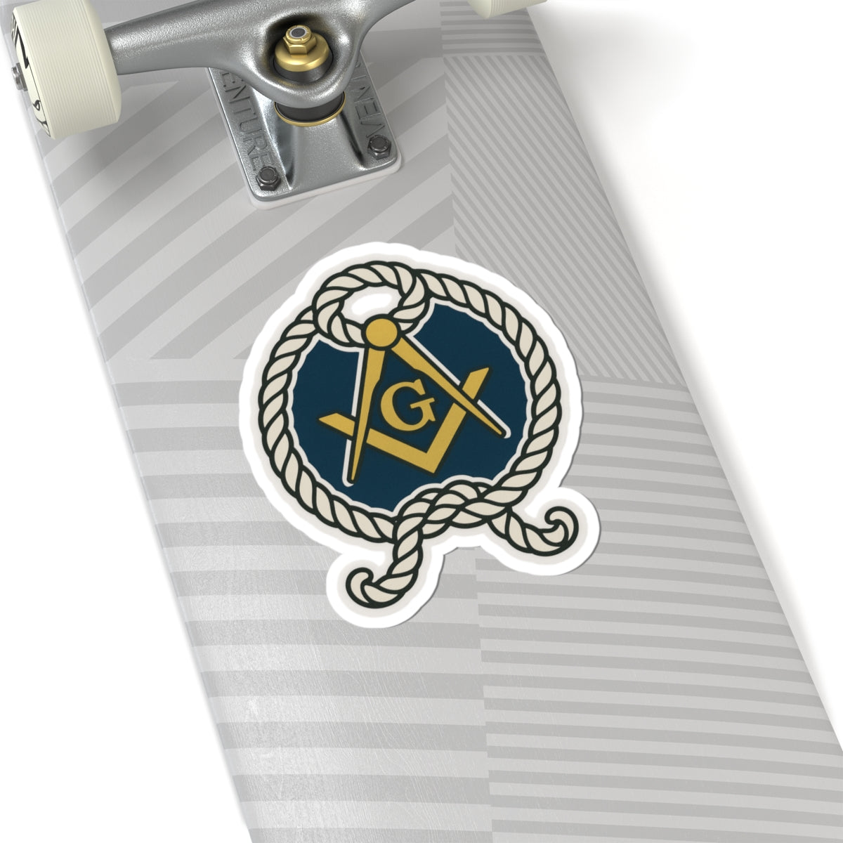 Master Mason Blue Lodge Sticker Decal - Kiss-Cut The Cable Tow S & C - Bricks Masons