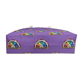 International Order of The Rainbow For Girls Travel Bag - Purple Weekender Bag - Bricks Masons