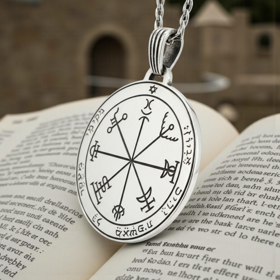 Solomon Seventh Pentacle Jupiter Pendant Silver 4 Cm 14 Gr Art 1233 - Bricks Masons