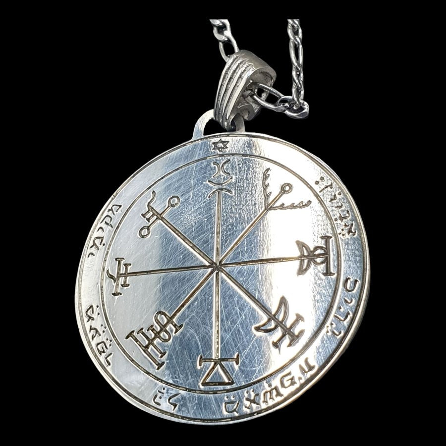 Solomon Seventh Pentacle Jupiter Pendant Silver 4 Cm 14 Gr Art 1233 - Bricks Masons