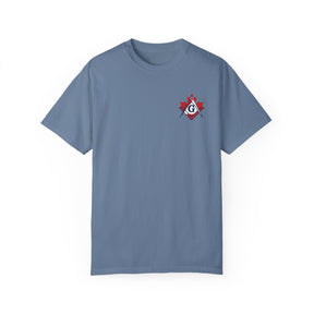 Master Mason Blue Lodge Canada Jurisdiction T-Shirt - Garment-Dyed Tee - Bricks Masons