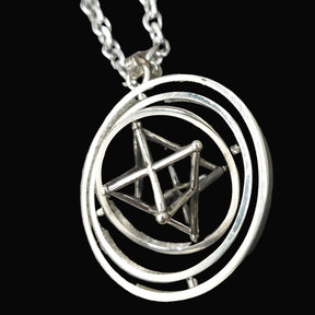 Merkaba Medal Silver Geometry Kabbalah 4 cm 12 g Art 1267 - Bricks Masons