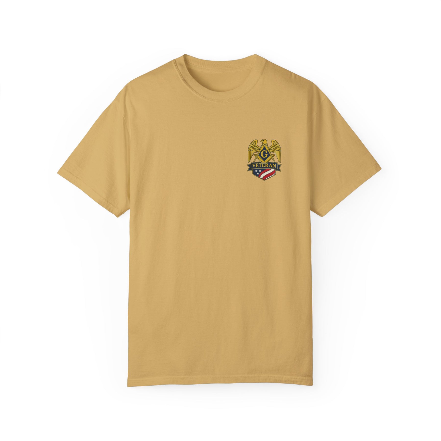 Master Mason Blue Lodge T-Shirt - Veteran Mason Garment-Dyed Tee - Bricks Masons