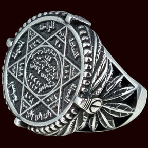 Suleiman Solomon Signet Ring, Silver, 2.3 cm, 17.5 g, Art. 1316 - Bricks Masons