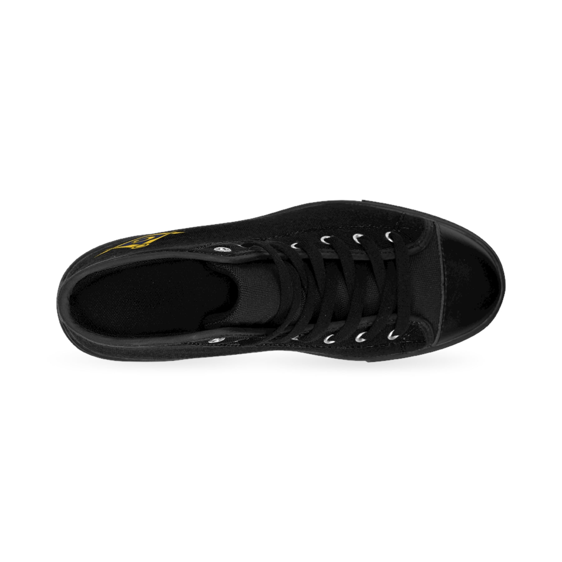 Master Mason Blue Lodge Sneaker - Black with Gold S&C G Nylon Canvas - Bricks Masons