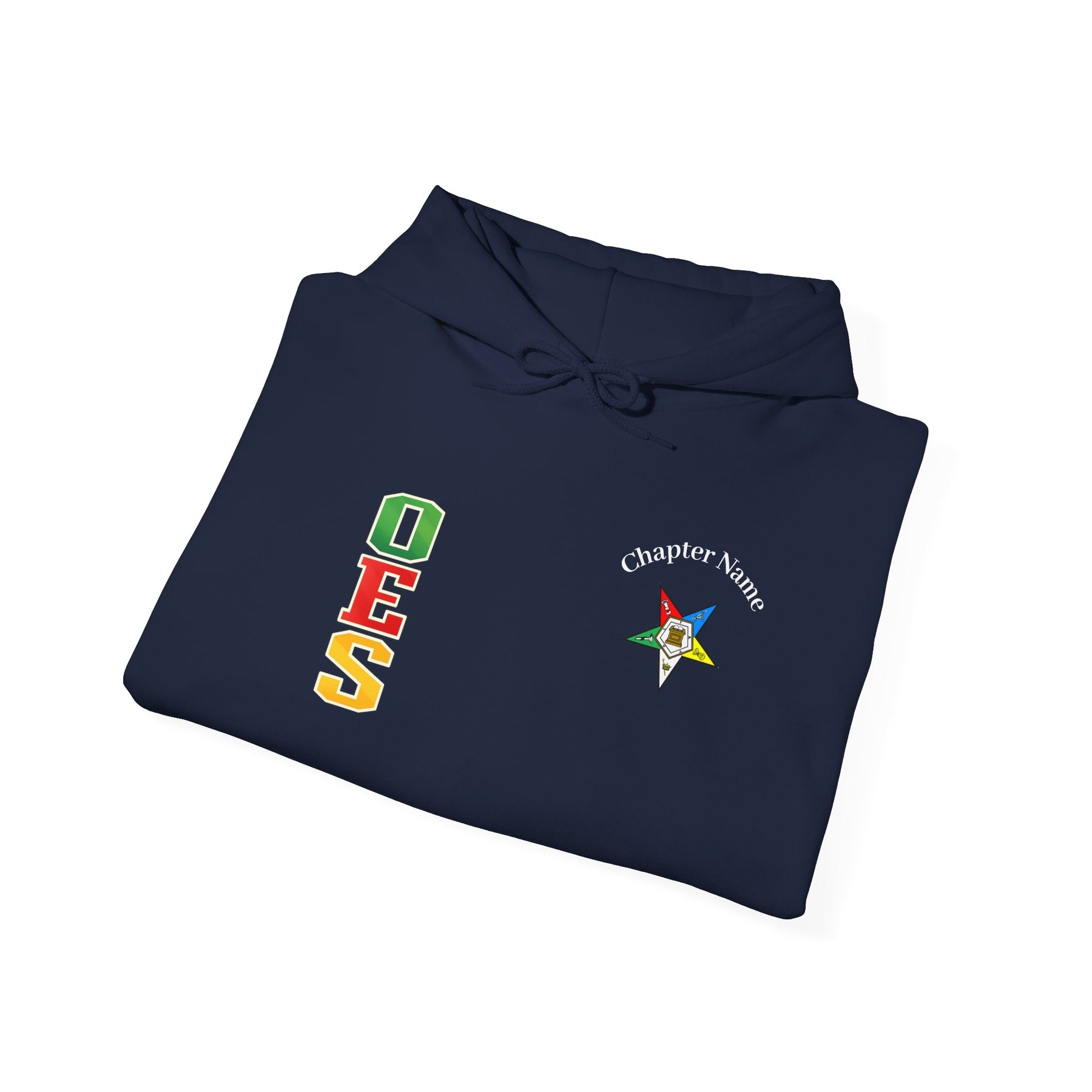 OES Hoodie - Colorful Eastern Star & Initials with Personalization - Bricks Masons