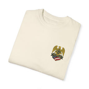 Master Mason Blue Lodge T-Shirt - Veteran Mason Garment-Dyed Tee - Bricks Masons