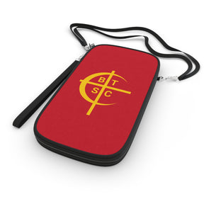Council of Crusaders Passport Wallet - Red With Shoulder & Wrist Strap - Bricks Masons