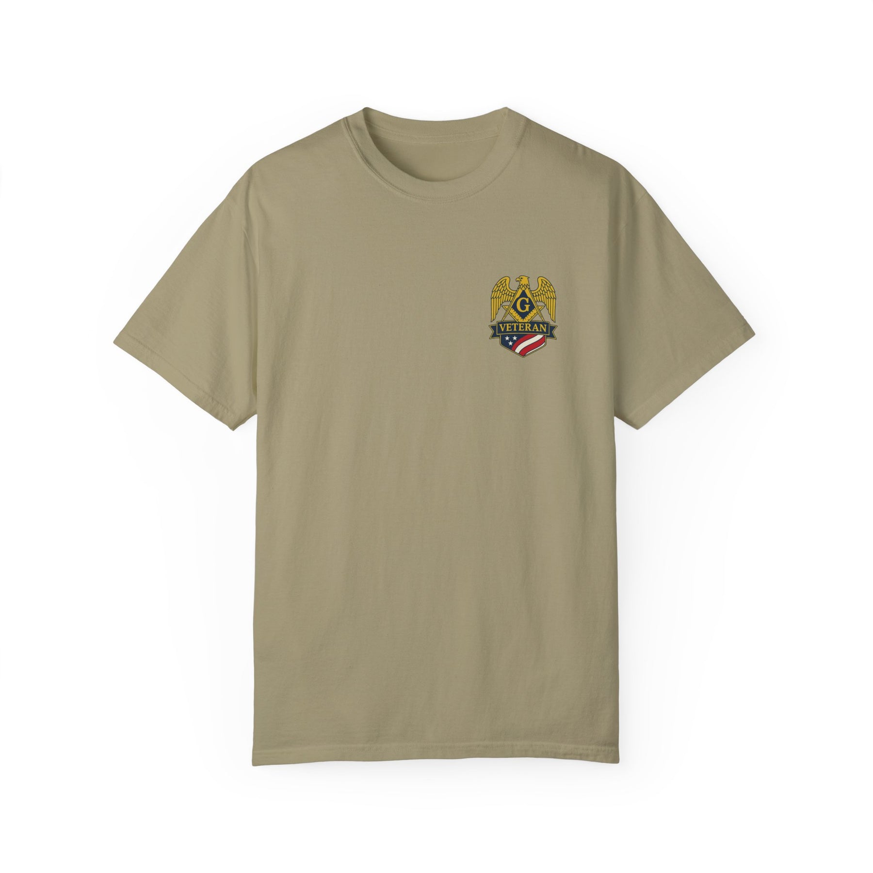 Master Mason Blue Lodge T-Shirt - Veteran Mason Garment-Dyed Tee - Bricks Masons