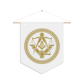 Master Mason Blue Lodge Pennant - Symbol of Justice and Moral Leadership - Bricks Masons