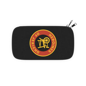 Heroines of Jericho Passport Wallet - Red & Black With Shoulder & Wrist Strap - Bricks Masons