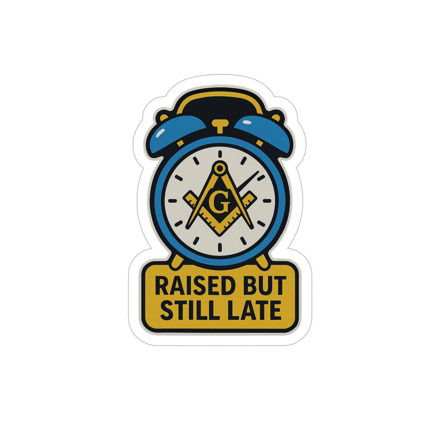 Master Mason Blue Lodge Sticker Decal - Outdoor Die-Cut - Bricks Masons