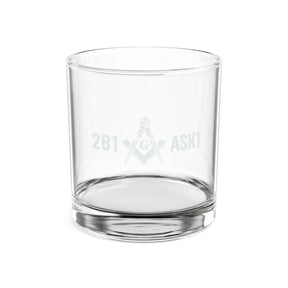 Vaso de whisky de la Logia Azul de Maestro Masón - 2B1ASK1 Escuadra y compás G