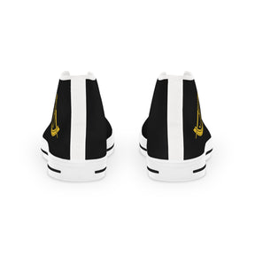 District Deputy Grand Master Blue Lodge Sneaker - High Top Black & White Gold Emblem - Bricks Masons