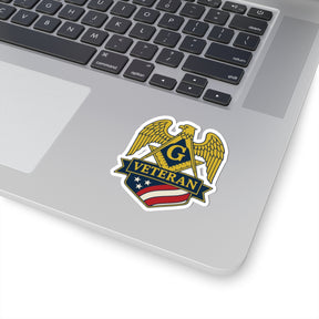 Master Mason Blue Lodge Sticker Decal - Kiss-Cut Veteran Mason - Bricks Masons