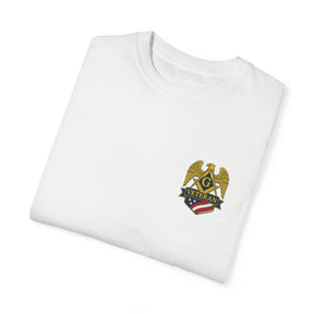 Master Mason Blue Lodge T-Shirt - Veteran Mason Garment-Dyed Tee - Bricks Masons