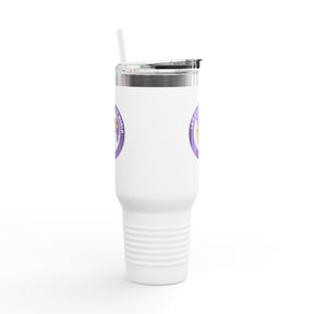 Elks of the World Ringneck Tumbler - Purple & White Stainless Steel & Insulated - Bricks Masons