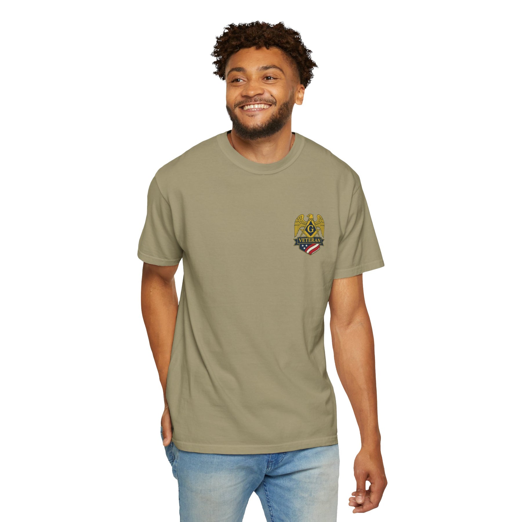 Master Mason Blue Lodge T-Shirt - Veteran Mason Garment-Dyed Tee - Bricks Masons
