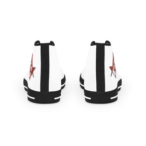 Master Mason Blue Lodge Canada Jurisdiction Sneaker - High Top Black & White Sole S&C G Flag - Bricks Masons