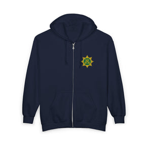 Knight Masons Hoodie - Zip Up Jacket Emblem Embroidery - Bricks Masons